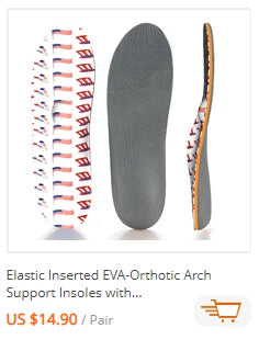 Flat Feet Template Arch Support Orthopedic Insoles,Men Women Plantar Fasciitis Heel Pain Orthotics Insoles Sneakers Shoe Inserts