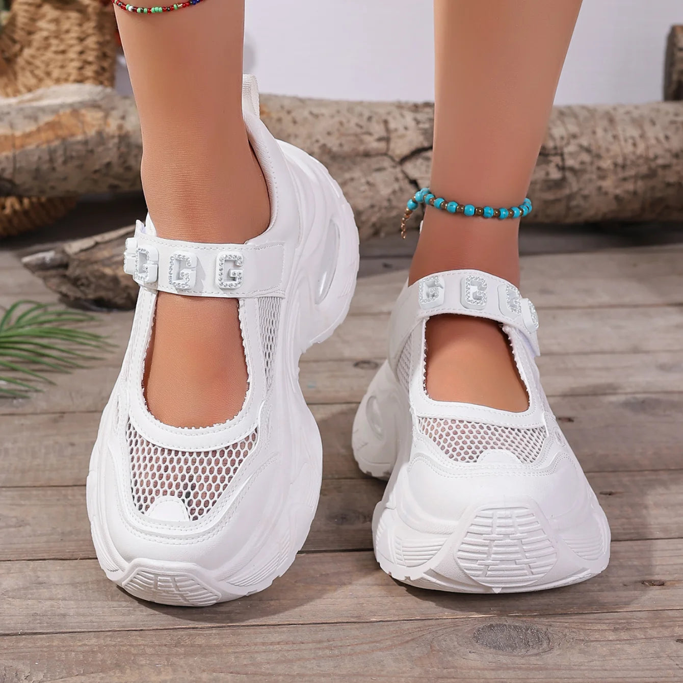 Women Sneakers High Quality Summer Breathable Platform Casual Sneakers Women Height Increased Thick Sole Vulcanized Shoes Women