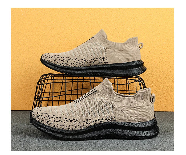 Men Shoes Breathable Men's Sneakers Comfortable Running Shoes Tenis Outdoor Slip On Walking Sneakers Sock Jogging Shoes