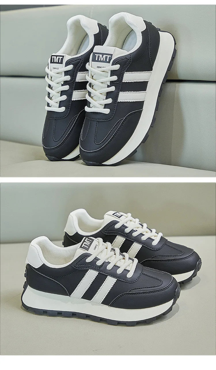 Women's Sneakers Luxury Leather Casual Shoes New Tennis Training Shoes for Women Platform Heighten Vulcanize Shoes Zapatos Mujer