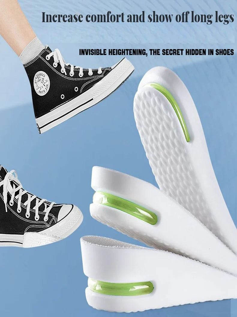 Height Increase Insole for Feet Comfort Plantar Fasciitis Shoes Insoles Men Women Sports Air Shock Absorbing Shoe Pads 1/2Pair