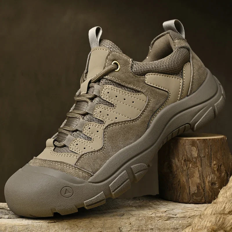 Non-Slip Outdoor Male Sneakers New Suede Leather Treking Footwear for Men Casual Hiking Shoes Travel Climbing Camping Trainers