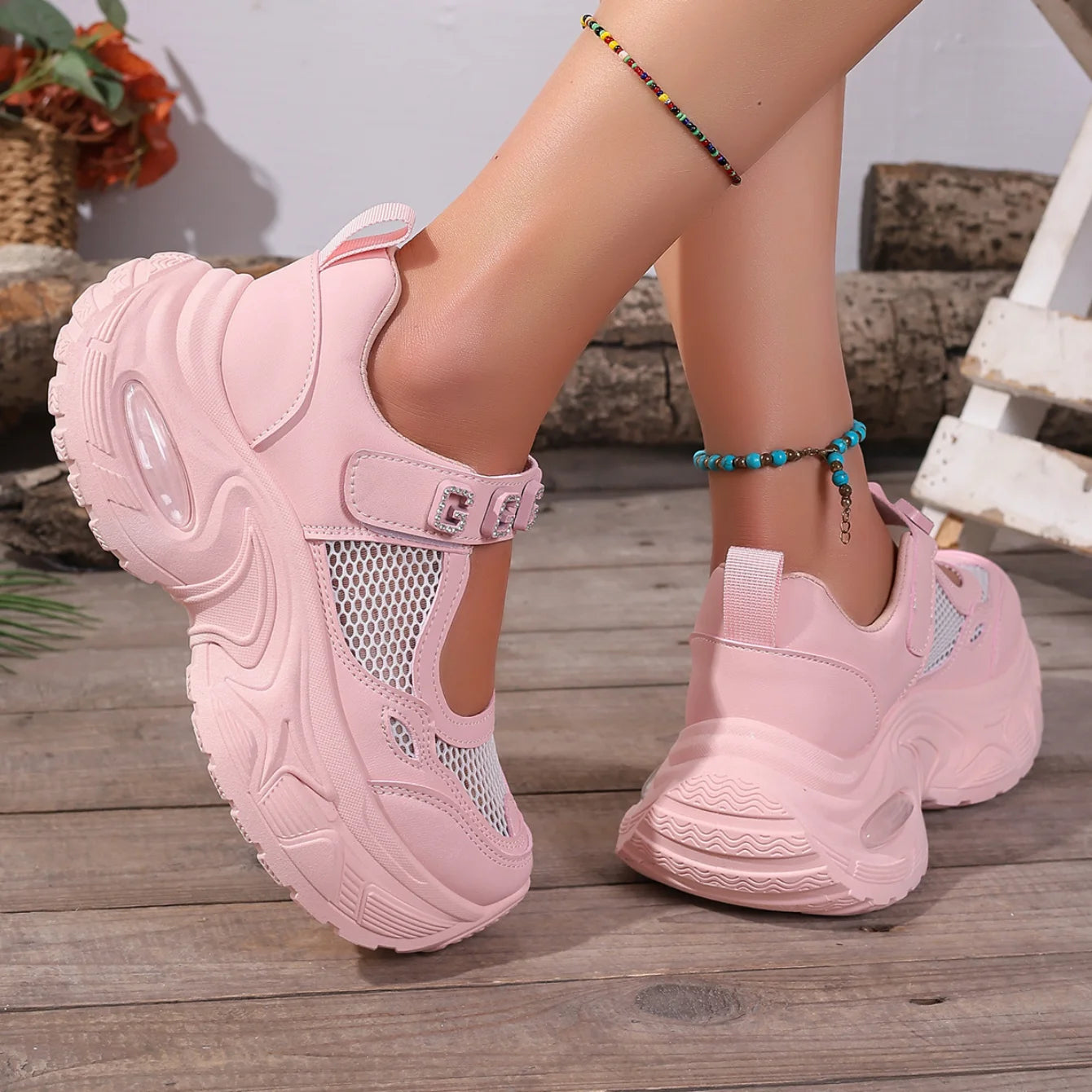 Women Sneakers High Quality Summer Breathable Platform Casual Sneakers Women Height Increased Thick Sole Vulcanized Shoes Women