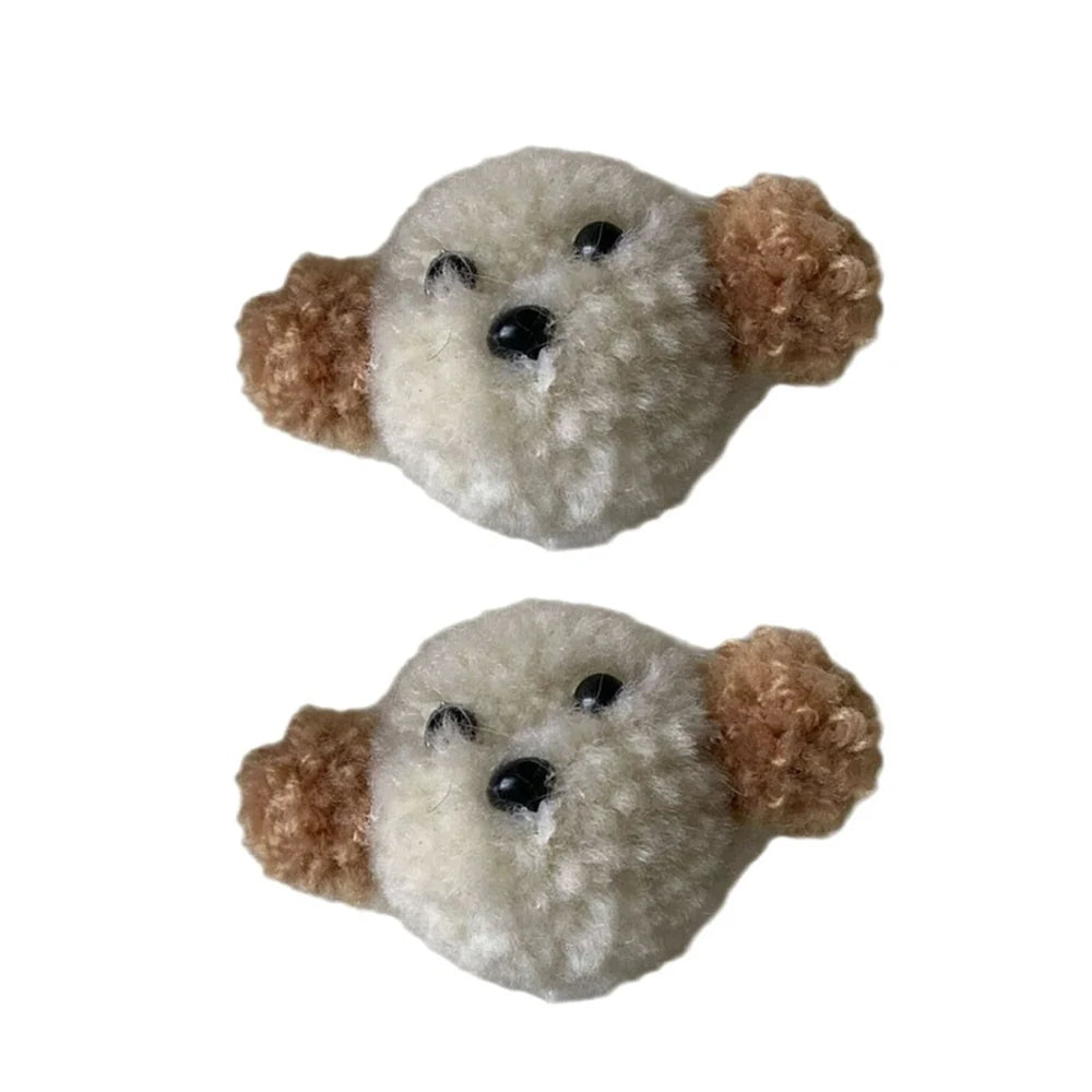 Woman Kids Sneakers Decorations Plush Dog Shoe Charms Versatile Shoe Lace Buckle Cartoon Shoe Clips DIY Sneakers Accessories