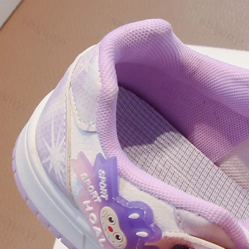 New Children's Sneakers 2025 Spring  Autumn Comfortable Breathable Girls' Sports Shoes Cute Cartoon Non-slip Skateboarding Shoes