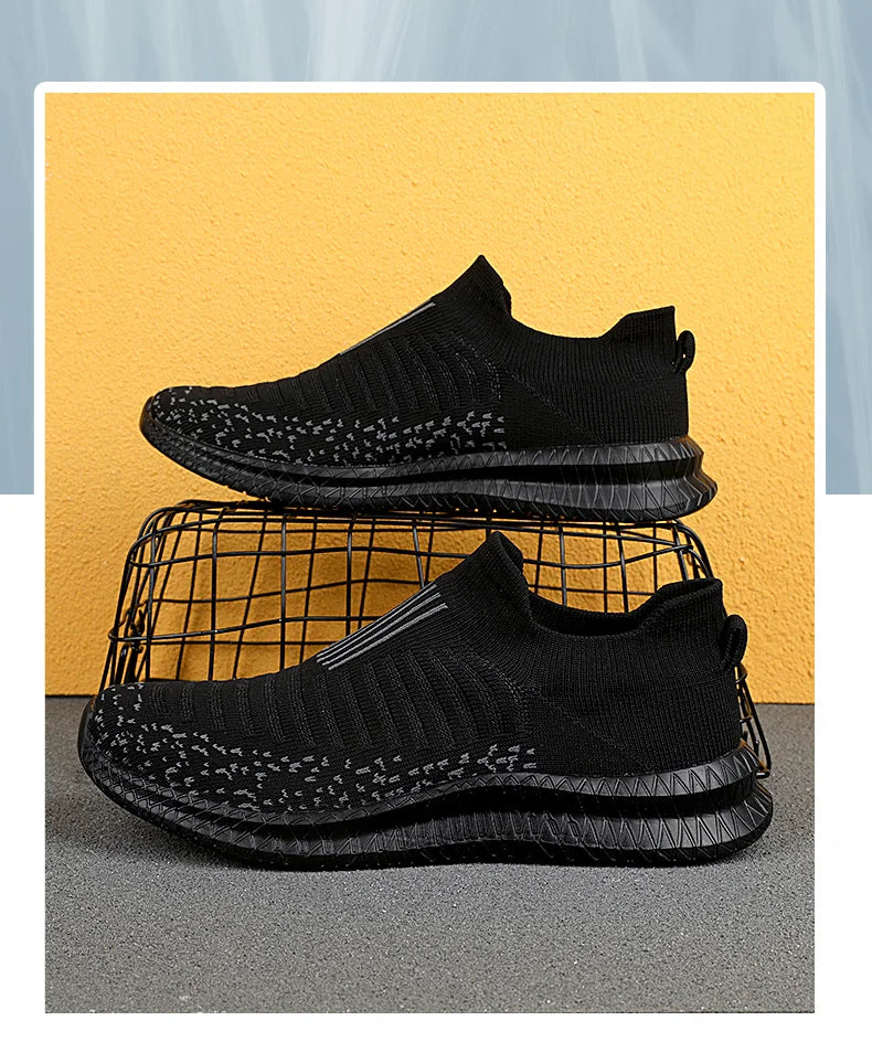 Men Shoes Breathable Men's Sneakers Comfortable Running Shoes Tenis Outdoor Slip On Walking Sneakers Sock Jogging Shoes