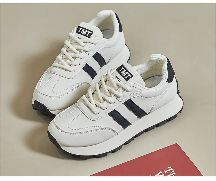 Women's Sneakers Luxury Leather Casual Shoes New Tennis Training Shoes for Women Platform Heighten Vulcanize Shoes Zapatos Mujer
