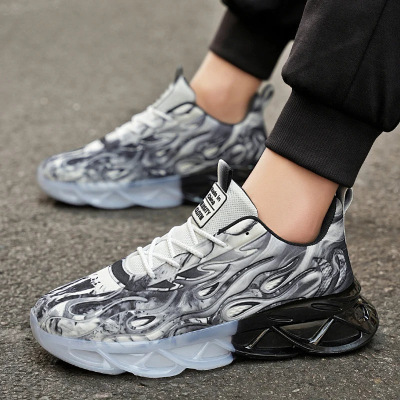Breathable Sneakers for Men - Plaid, Multifunctional and Casual, Fashionable Design Suitable for All Year Round Wear; Lace-Up Design, Durable Soles, Cushioning Insoles and Lining, Suitable for Daily Use, Outdoor Activities an
