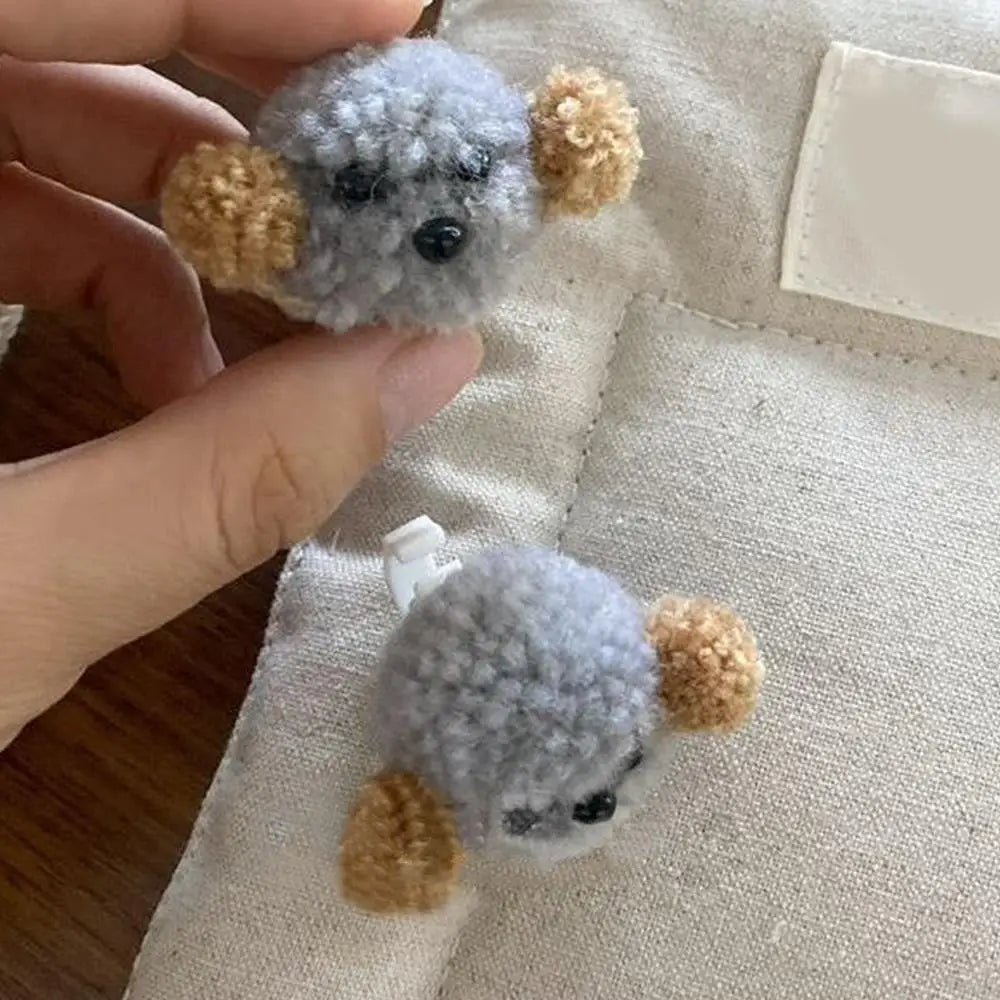 Woman Kids Sneakers Decorations Plush Dog Shoe Charms Versatile Shoe Lace Buckle Cartoon Shoe Clips DIY Sneakers Accessories