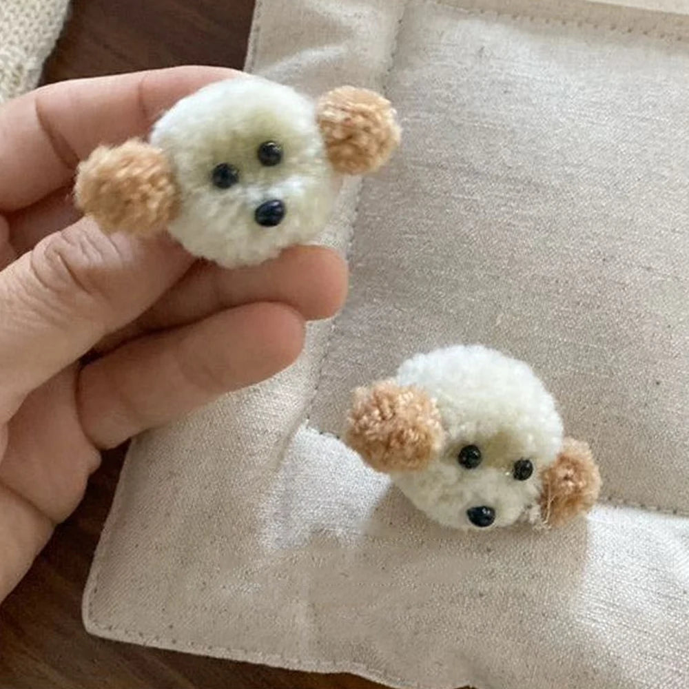 Woman Kids Sneakers Decorations Plush Dog Shoe Charms Versatile Shoe Lace Buckle Cartoon Shoe Clips DIY Sneakers Accessories
