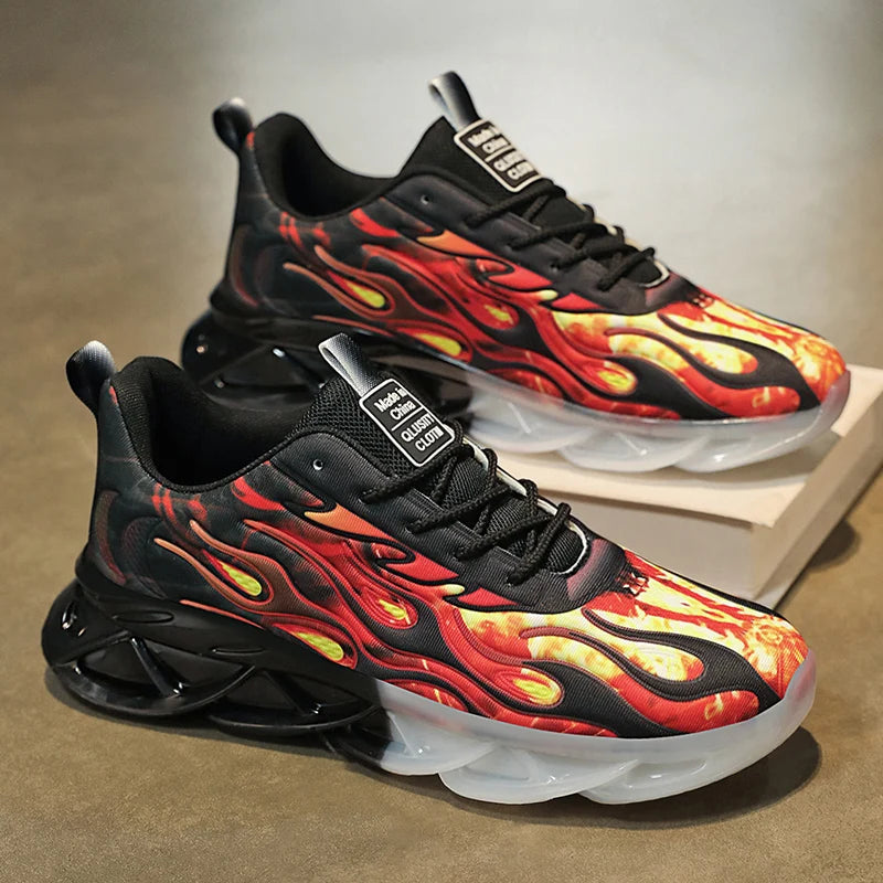 Breathable Sneakers for Men - Plaid, Multifunctional and Casual, Fashionable Design Suitable for All Year Round Wear; Lace-Up Design, Durable Soles, Cushioning Insoles and Lining, Suitable for Daily Use, Outdoor Activities an