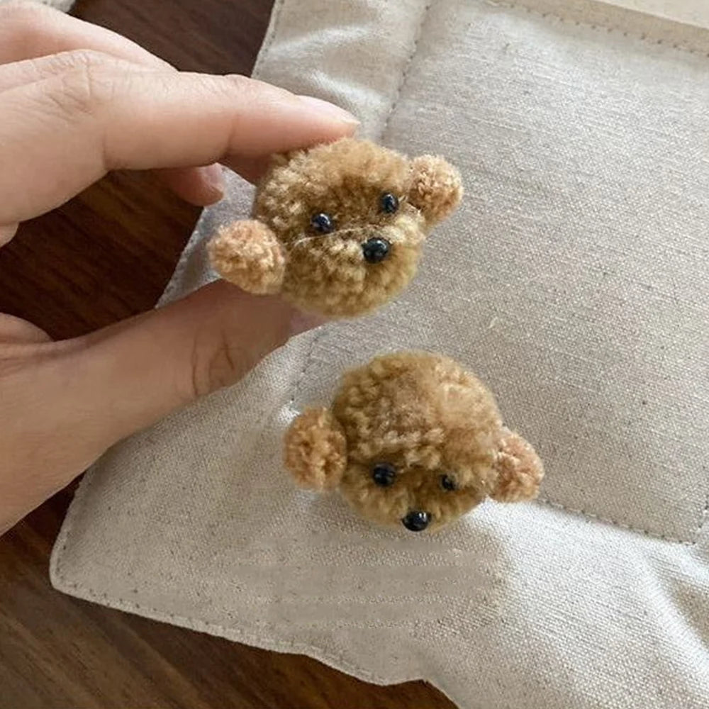 Woman Kids Sneakers Decorations Plush Dog Shoe Charms Versatile Shoe Lace Buckle Cartoon Shoe Clips DIY Sneakers Accessories