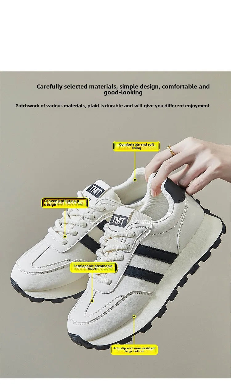 Women's Sneakers Luxury Leather Casual Shoes New Tennis Training Shoes for Women Platform Heighten Vulcanize Shoes Zapatos Mujer