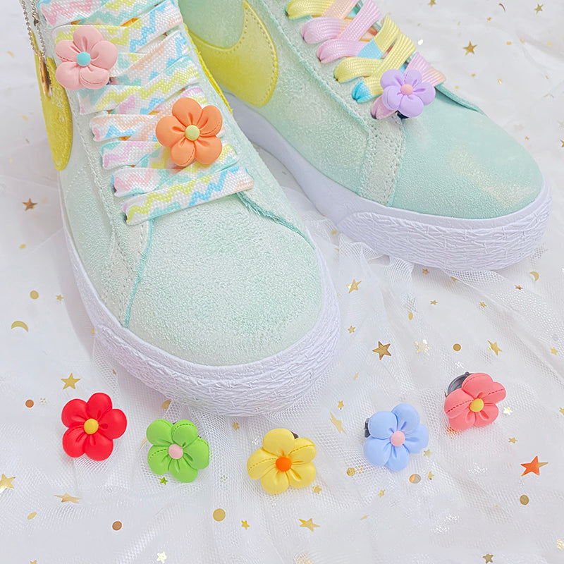 Fashion 1 PC Shoelaces for Shoes Decorations Shoelace Flowers Buckle Clip Tennis Basketball Sneakers Accessories DIY Shoe Charms