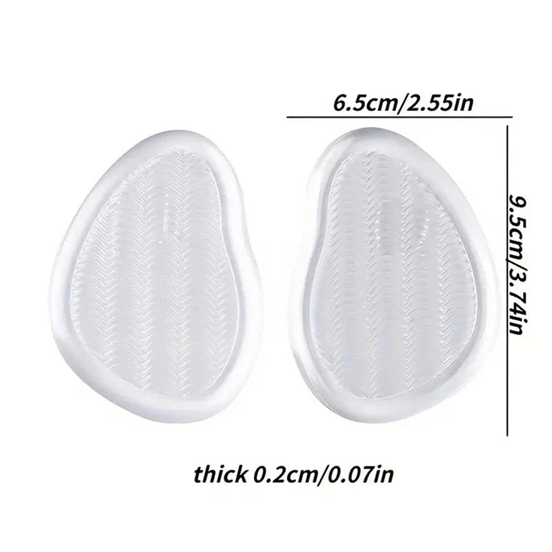 Insoles Ladies High Heel Shoe Insole Female Half Pad Reduces Friction Pain Silicone Forefoot Pad Anti-skid Foot Care Pads