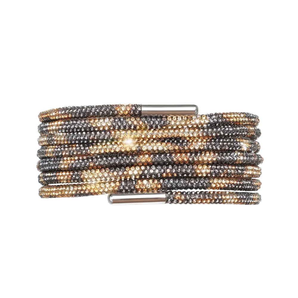 1Pc Fashion Rhinestone ShoeLaces Luxury Diamond Shoe Laces Drawstring Bright Strings Cross Braiding Strap Sneakers Accessories