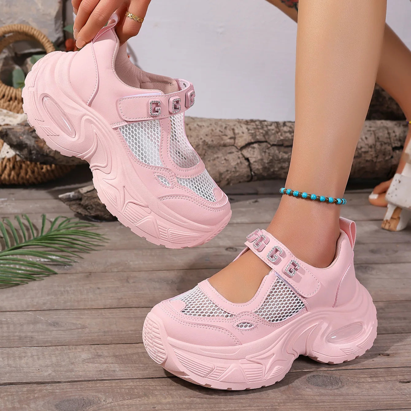 Women Sneakers High Quality Summer Breathable Platform Casual Sneakers Women Height Increased Thick Sole Vulcanized Shoes Women