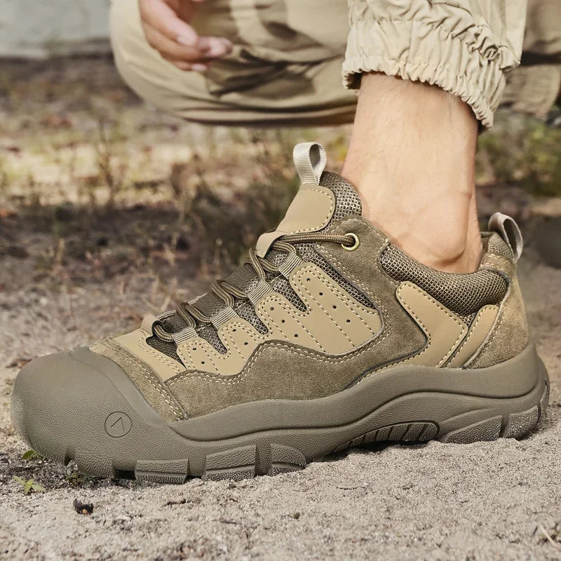 Non-Slip Outdoor Male Sneakers New Suede Leather Treking Footwear for Men Casual Hiking Shoes Travel Climbing Camping Trainers