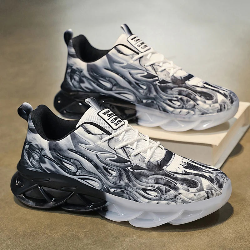 Breathable Sneakers for Men - Plaid, Multifunctional and Casual, Fashionable Design Suitable for All Year Round Wear; Lace-Up Design, Durable Soles, Cushioning Insoles and Lining, Suitable for Daily Use, Outdoor Activities an
