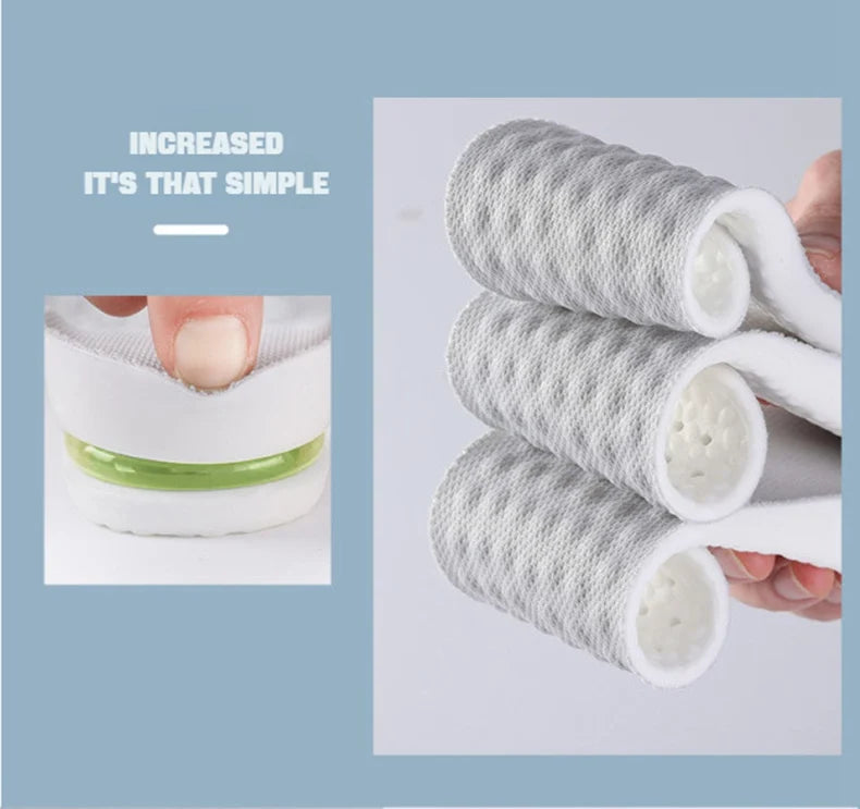 Height Increase Insole for Feet Comfort Plantar Fasciitis Shoes Insoles Men Women Sports Air Shock Absorbing Shoe Pads 1/2Pair