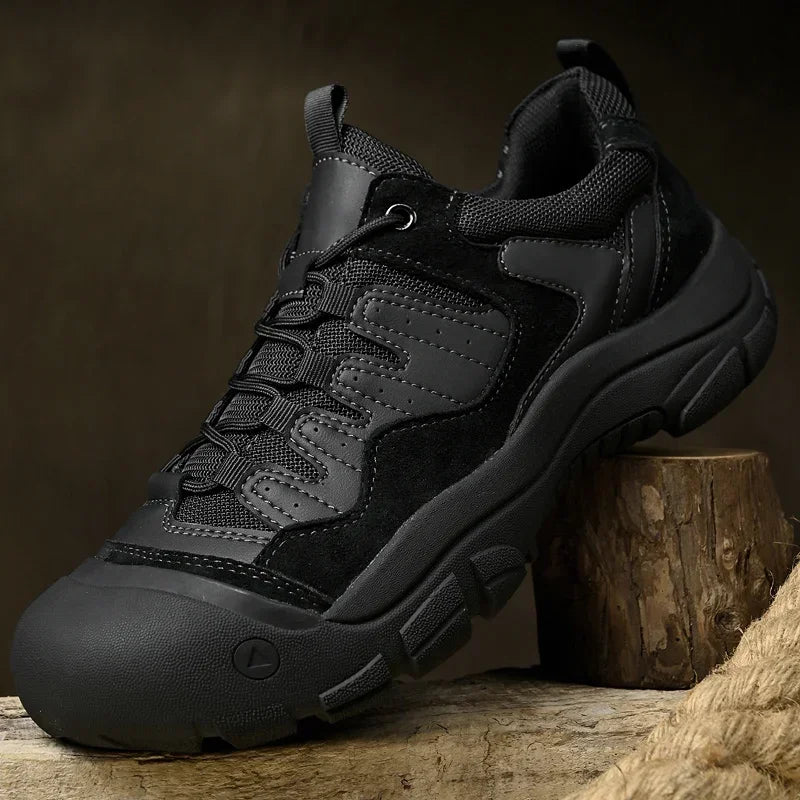 Non-Slip Outdoor Male Sneakers New Suede Leather Treking Footwear for Men Casual Hiking Shoes Travel Climbing Camping Trainers