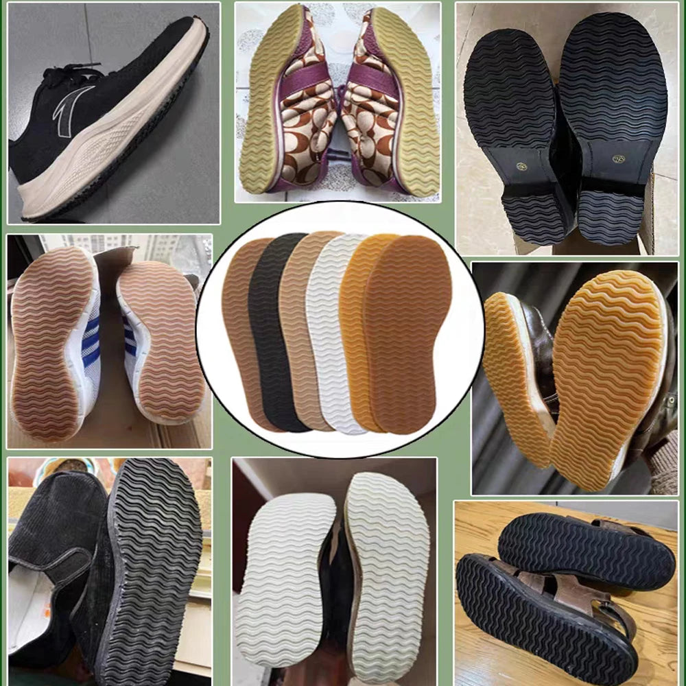 Rubber Soles for Bottom of Shoes Repair Replacement Material for Shoes Non-Slip Full Sole Protector Sneakers DIY Outsole Insoles