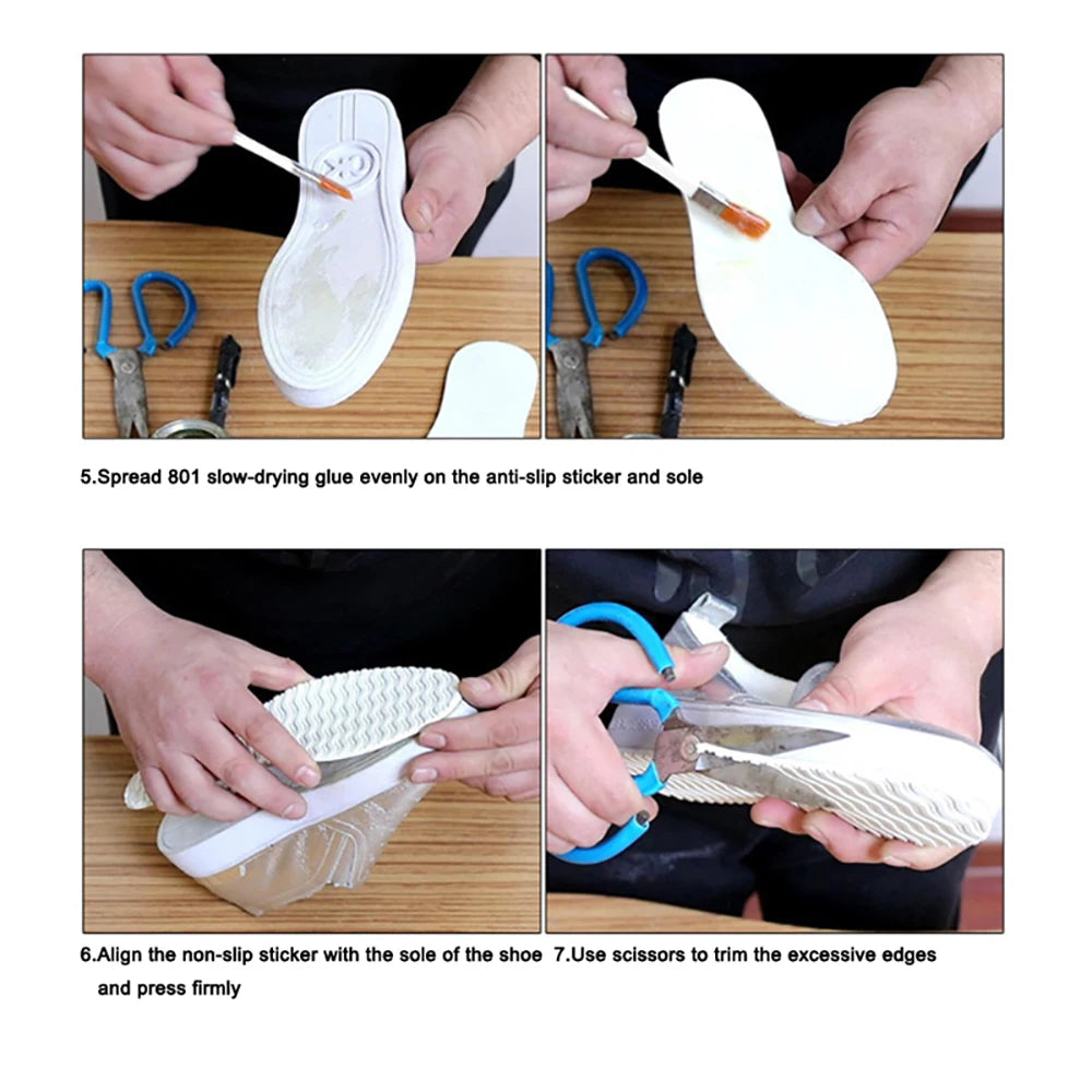 Rubber Soles for Bottom of Shoes Repair Replacement Material for Shoes Non-Slip Full Sole Protector Sneakers DIY Outsole Insoles