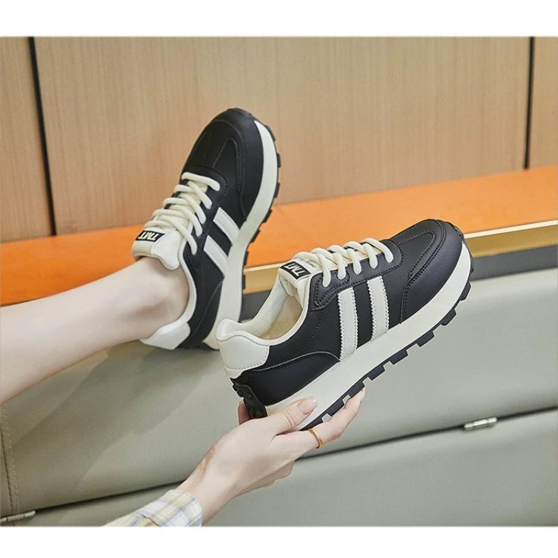 Women's Sneakers Luxury Leather Casual Shoes New Tennis Training Shoes for Women Platform Heighten Vulcanize Shoes Zapatos Mujer