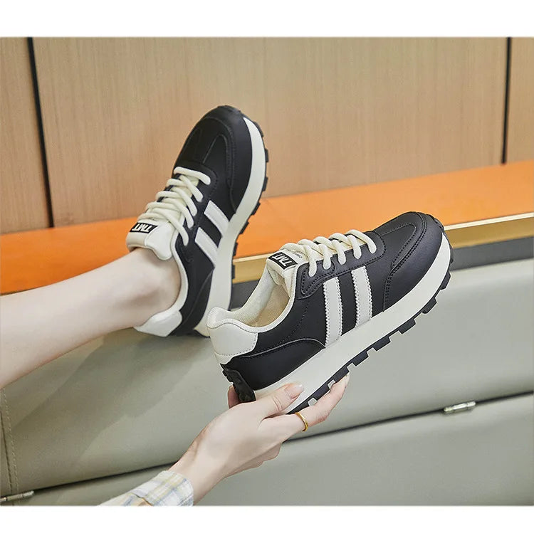 Women's Sneakers Luxury Leather Casual Shoes New Tennis Training Shoes for Women Platform Heighten Vulcanize Shoes Zapatos Mujer