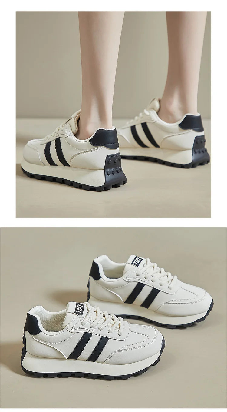 Women's Sneakers Luxury Leather Casual Shoes New Tennis Training Shoes for Women Platform Heighten Vulcanize Shoes Zapatos Mujer