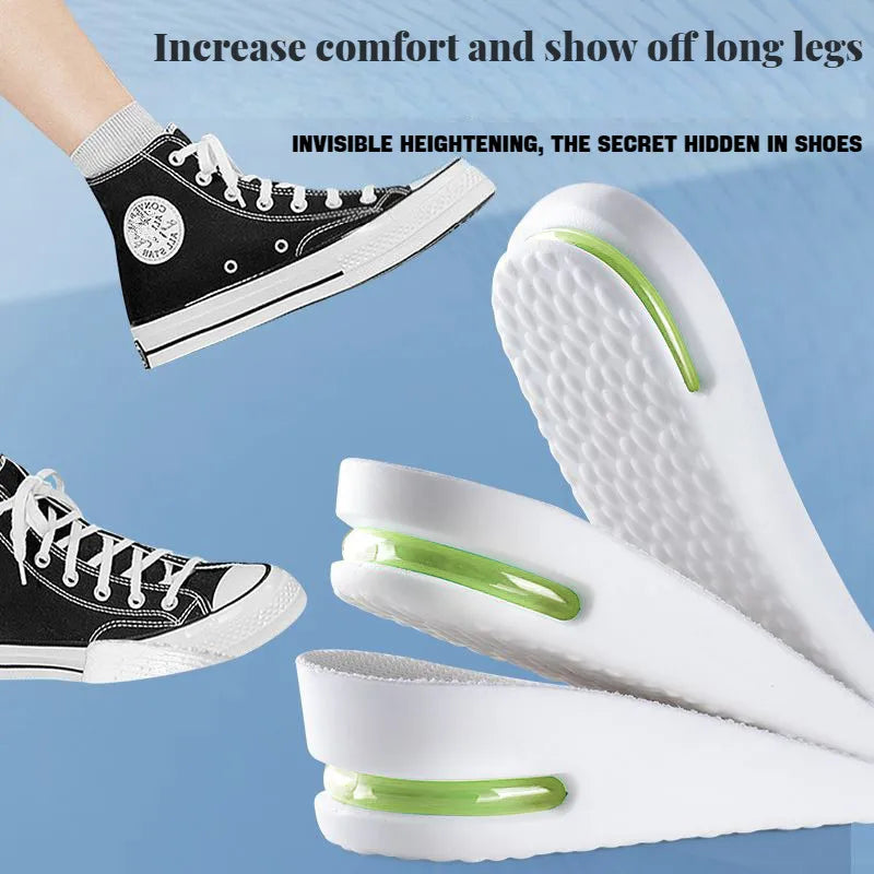 Height Increase Insole for Feet Comfort Plantar Fasciitis Shoes Insoles Men Women Sports Air Shock Absorbing Shoe Pads 1/2Pair