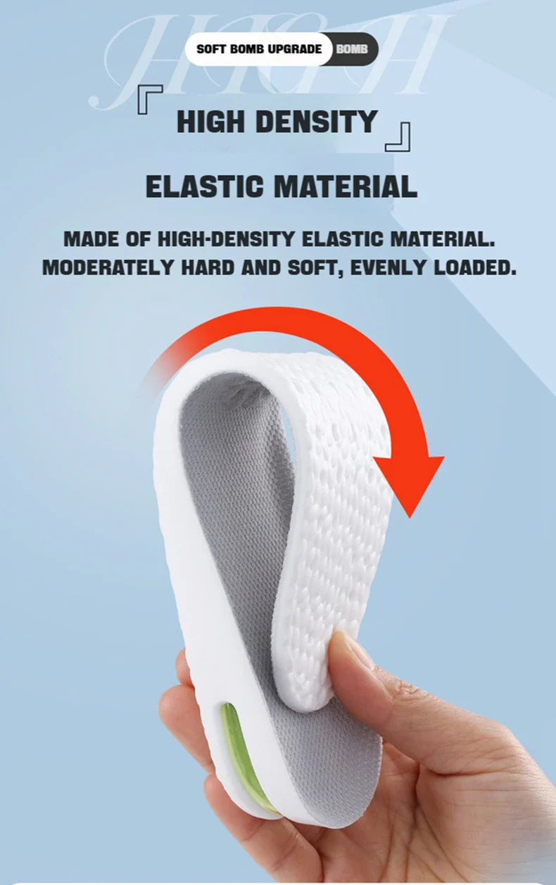 Height Increase Insole for Feet Comfort Plantar Fasciitis Shoes Insoles Men Women Sports Air Shock Absorbing Shoe Pads 1/2Pair