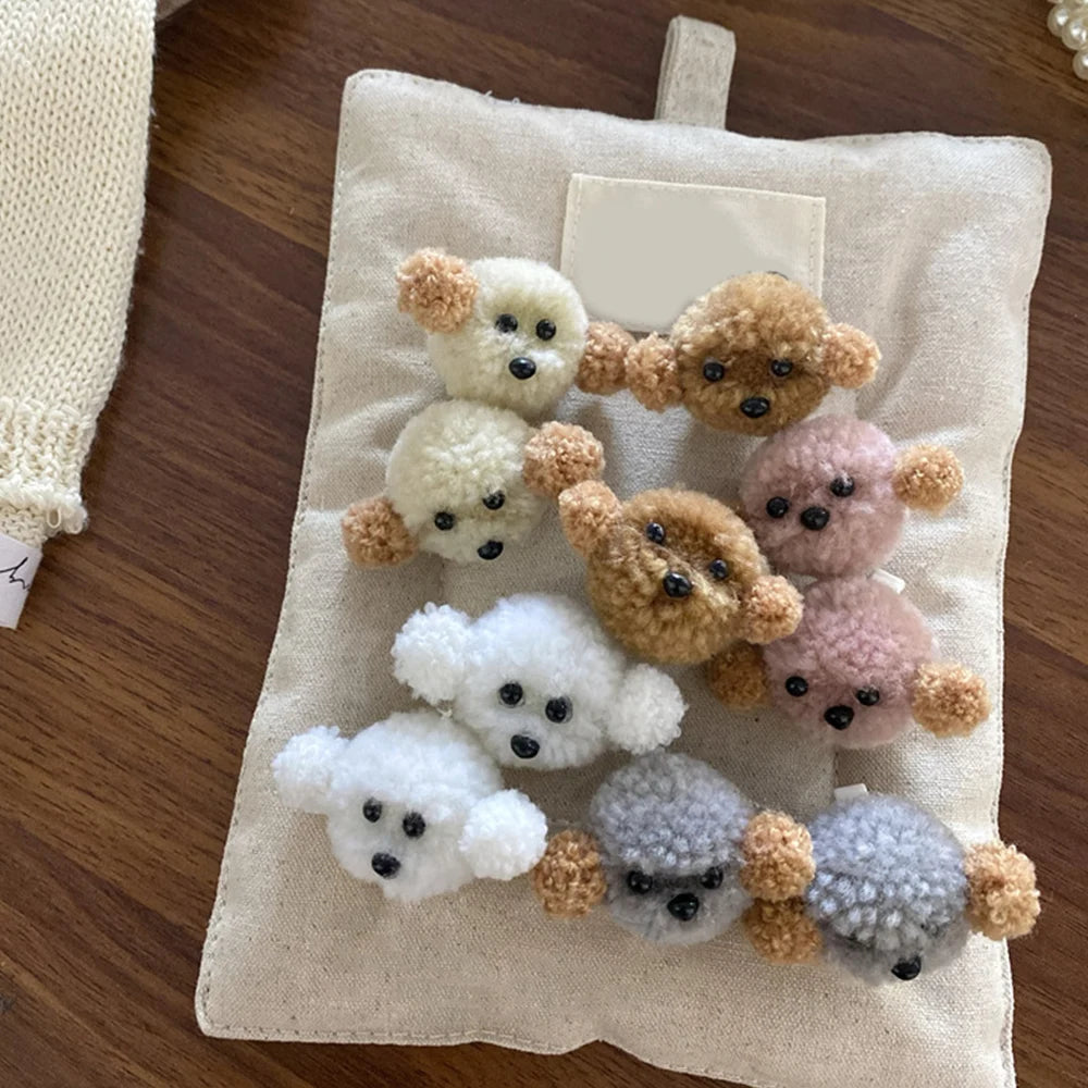 Woman Kids Sneakers Decorations Plush Dog Shoe Charms Versatile Shoe Lace Buckle Cartoon Shoe Clips DIY Sneakers Accessories