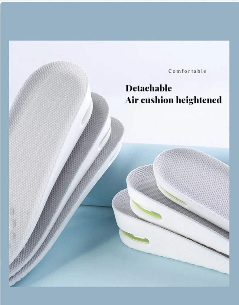 Height Increase Insole for Feet Comfort Plantar Fasciitis Shoes Insoles Men Women Sports Air Shock Absorbing Shoe Pads 1/2Pair