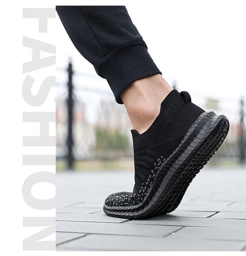 Men Shoes Breathable Men's Sneakers Comfortable Running Shoes Tenis Outdoor Slip On Walking Sneakers Sock Jogging Shoes