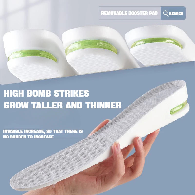 Height Increase Insole for Feet Comfort Plantar Fasciitis Shoes Insoles Men Women Sports Air Shock Absorbing Shoe Pads 1/2Pair