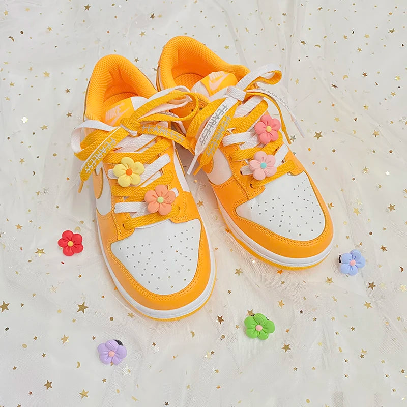 Fashion 1 PC Shoelaces for Shoes Decorations Shoelace Flowers Buckle Clip Tennis Basketball Sneakers Accessories DIY Shoe Charms