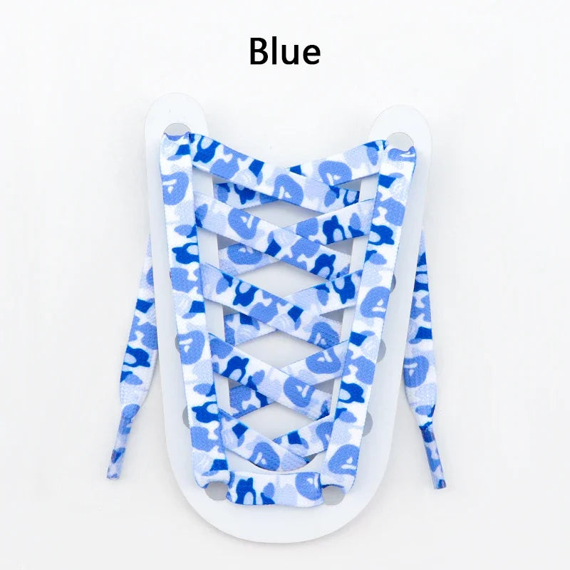 Colorful Shoelaces Camouflage Print Flat Shoe Laces For Sneakers AJ1&AF1 Boot Men And Women Leisure Shoestring Accessories