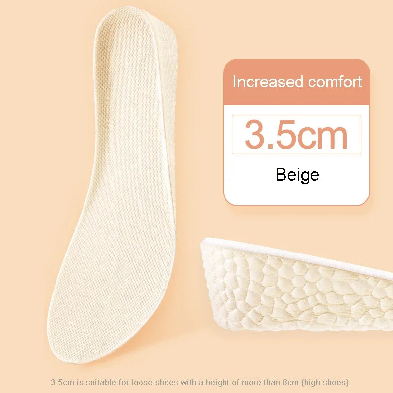 Height Increase Shoe Insole Men Women Sports Running Shock Absorbing Inserts Comfortable Soft Foot Care Pads Breathable Cushion