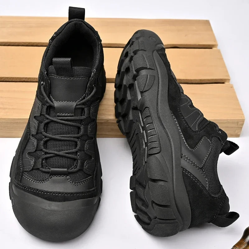 Non-Slip Outdoor Male Sneakers New Suede Leather Treking Footwear for Men Casual Hiking Shoes Travel Climbing Camping Trainers