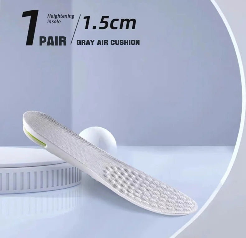 Height Increase Insole for Feet Comfort Plantar Fasciitis Shoes Insoles Men Women Sports Air Shock Absorbing Shoe Pads 1/2Pair