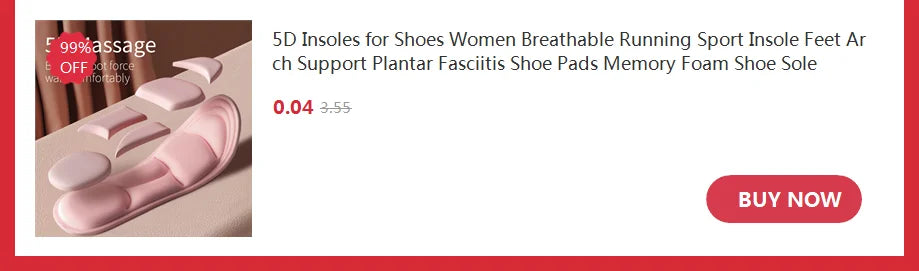 Height Increase Insole for Feet Comfort Plantar Fasciitis Shoes Insoles Men Women Sports Air Shock Absorbing Shoe Pads 1/2Pair