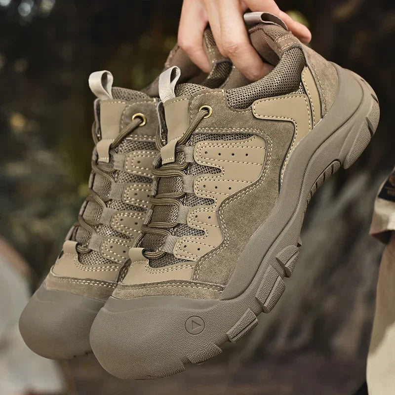 Non-Slip Outdoor Male Sneakers New Suede Leather Treking Footwear for Men Casual Hiking Shoes Travel Climbing Camping Trainers