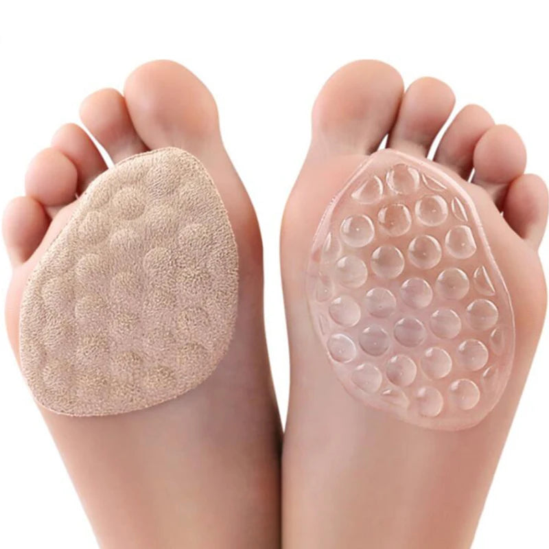 Insoles Ladies High Heel Shoe Insole Female Half Pad Reduces Friction Pain Silicone Forefoot Pad Anti-skid Foot Care Pads