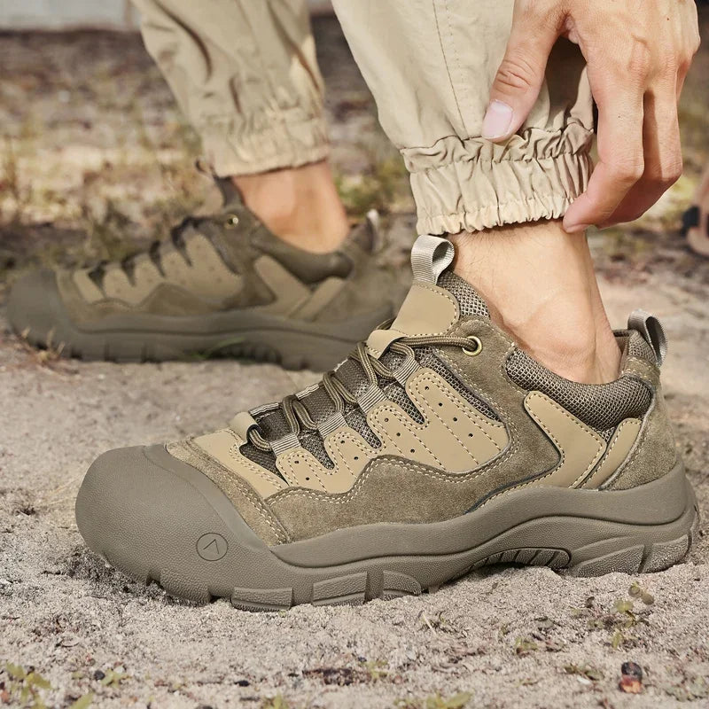 Non-Slip Outdoor Male Sneakers New Suede Leather Treking Footwear for Men Casual Hiking Shoes Travel Climbing Camping Trainers