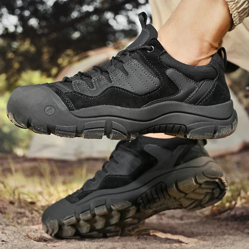 Non-Slip Outdoor Male Sneakers New Suede Leather Treking Footwear for Men Casual Hiking Shoes Travel Climbing Camping Trainers