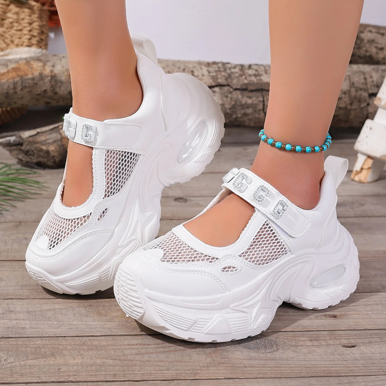 Women Sneakers High Quality Summer Breathable Platform Casual Sneakers Women Height Increased Thick Sole Vulcanized Shoes Women