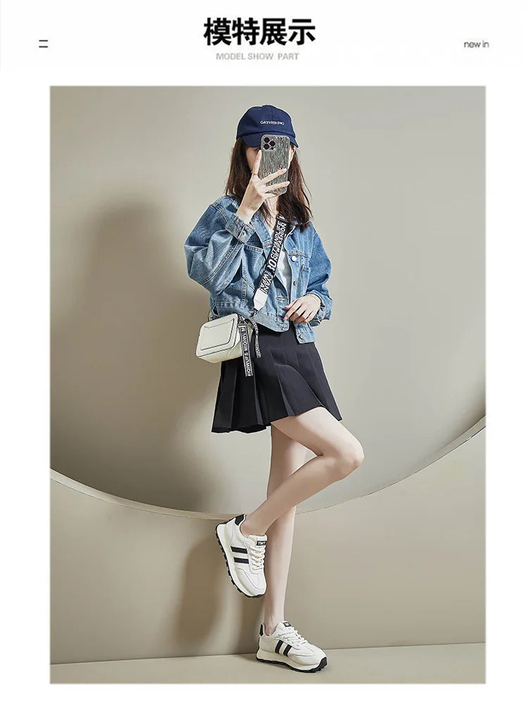 Women's Sneakers Luxury Leather Casual Shoes New Tennis Training Shoes for Women Platform Heighten Vulcanize Shoes Zapatos Mujer