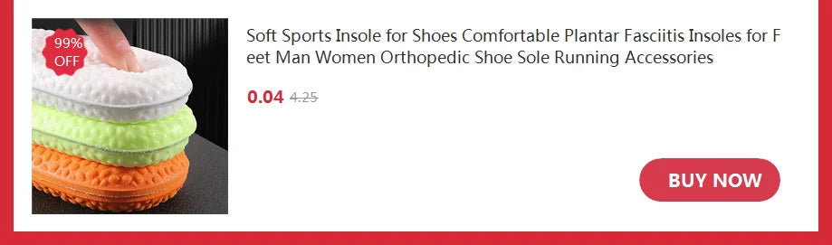 Height Increase Insole for Feet Comfort Plantar Fasciitis Shoes Insoles Men Women Sports Air Shock Absorbing Shoe Pads 1/2Pair