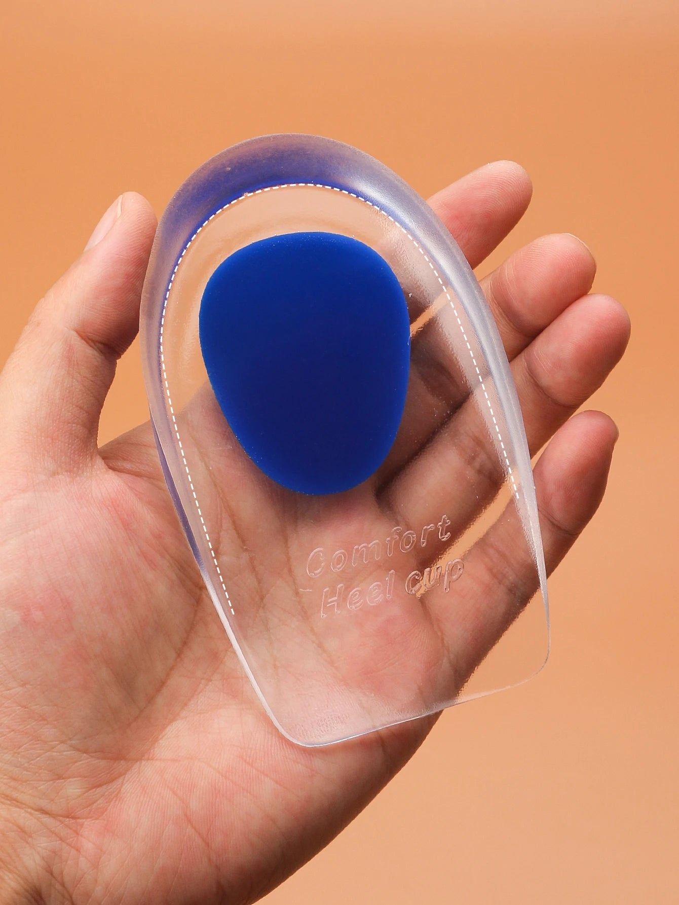 Silicone insole heel pad for male and female bone spurs to protect the heel, relieve soft pain, and relieve stress. Heel pad